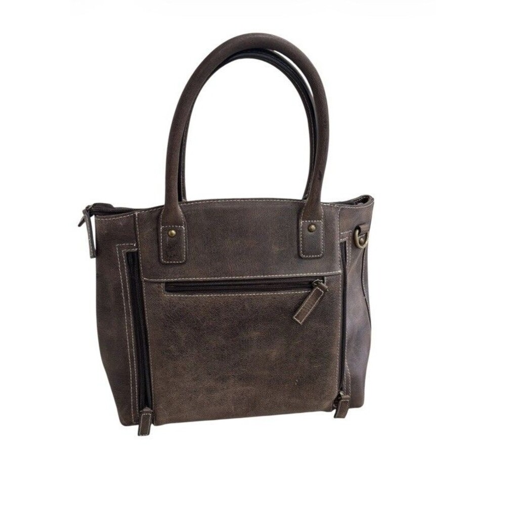Gun Tote'n Mamas  Genuine Leather Concealed Carry Purse/Bag Distressed Brown GTM